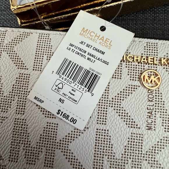 NWT MICHAEL KORS JET SET LARGE TOP ZIP CONTINENTAL WALLET - Picture 6 of 7